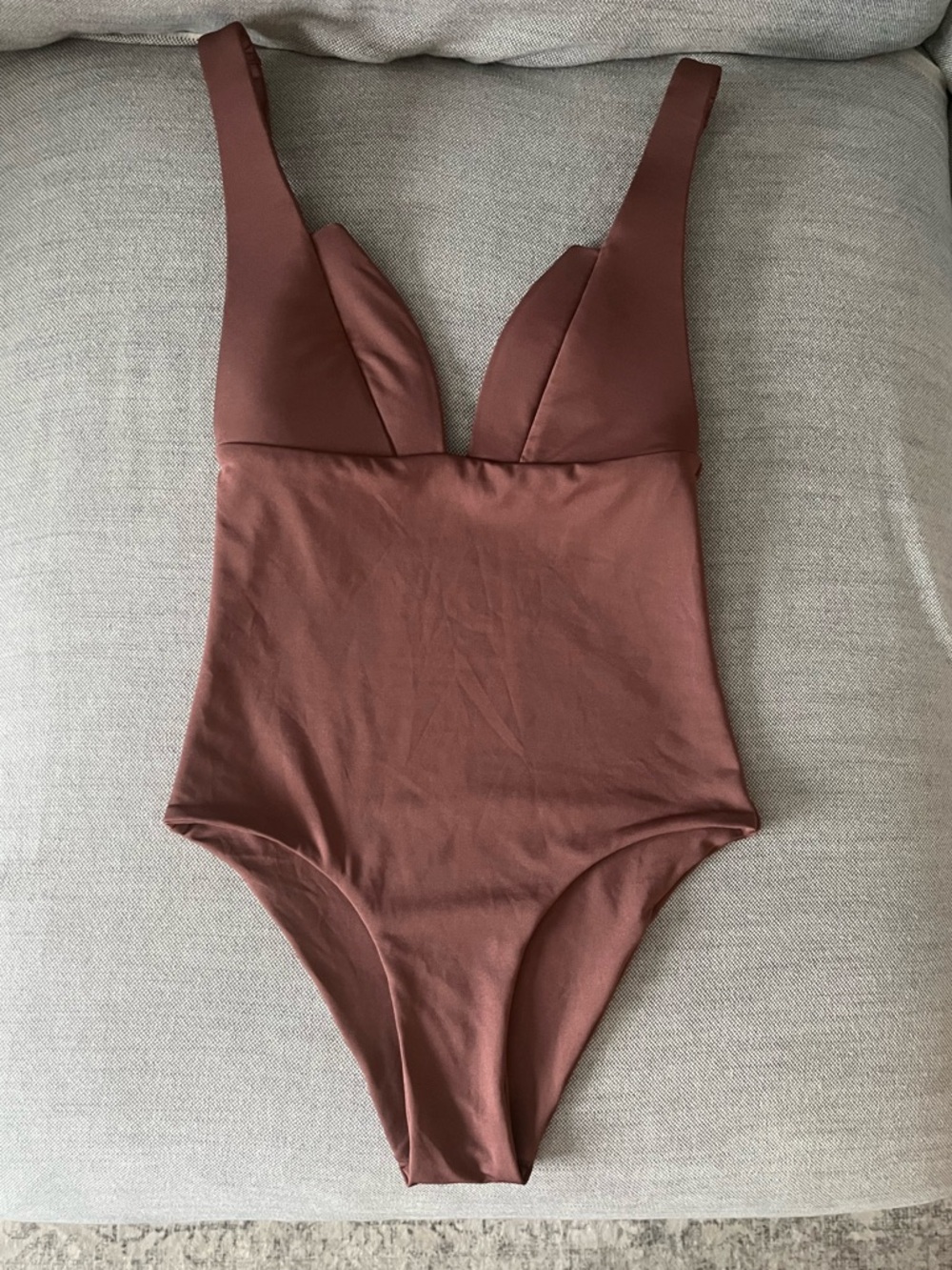 Thaikila Brown One Piece Bathing Suit